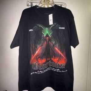 Pacsun Warrior Oversized Men’s Graphic T Shirt Size Large NWT Black